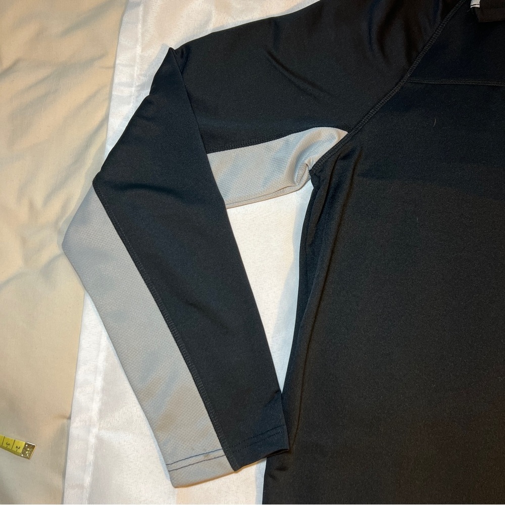 Fila Men’s Black and Gray Zip Top Performance Pullover Size‎ Large - Picture 5 of 15